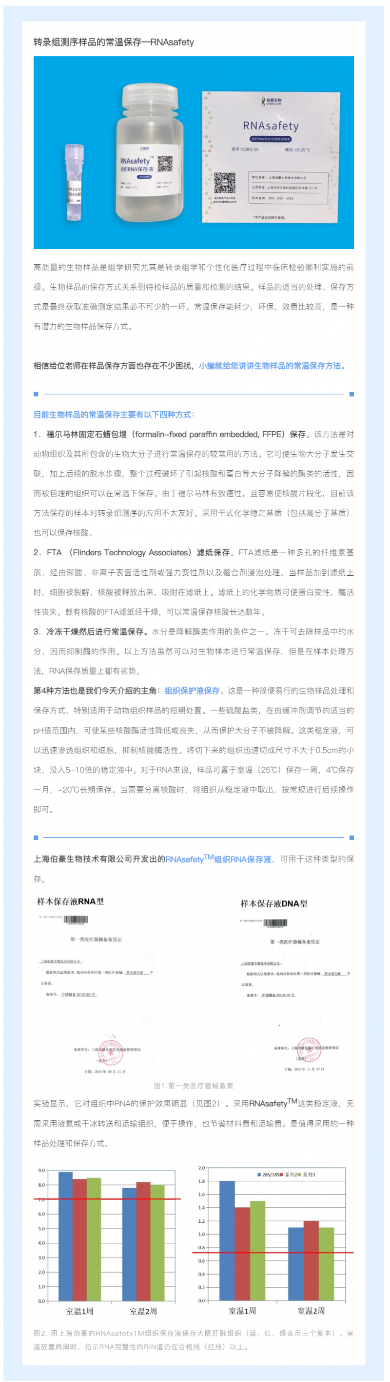 常温才是常道：转录组测序样品的常温保存——RNAsafety